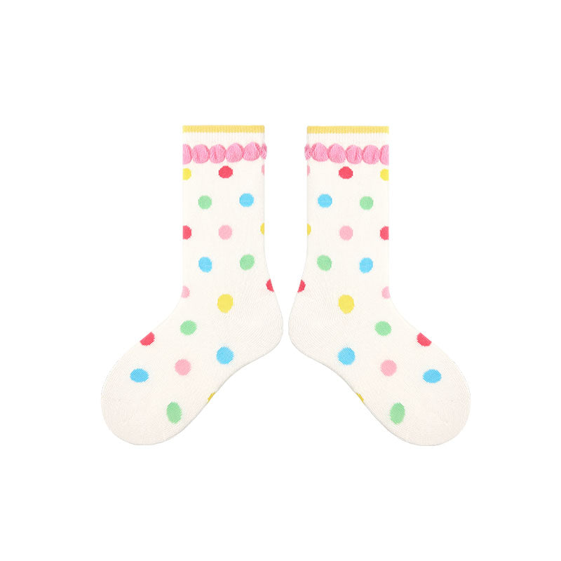 4-Pack Mushroom Bunny Series Kids Girls Cute Versatile Cotton Crew Socks