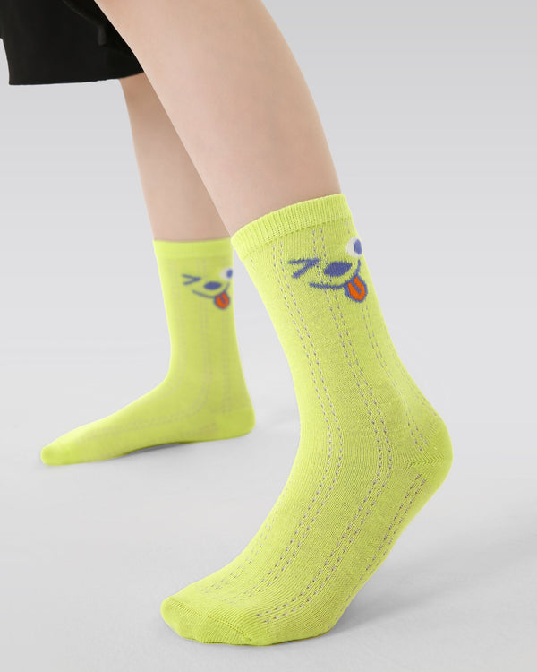 4-Pack Puppy Club Kids Mesh Breathable Cotton Crew Boys Socks - SWEET NANA