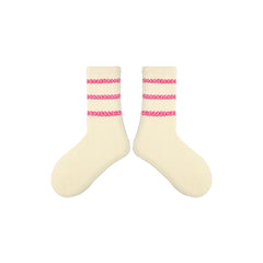 Sweetnana 4-Pack "Romantic Galaxy" Series Children's Seamless Socks: Fashion Spring/Summer Colorful Socks, Kids Crew Cotton Socks.