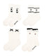 4-Pack Simple Bunny Series Kids Socks Crew Cute Girls Socks - SWEET NANA