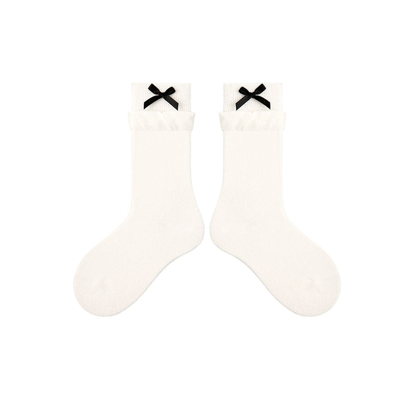 4-Pack Simple Bunny Series Kids Socks Crew Cute Cartoon Breathable  Girls Socks