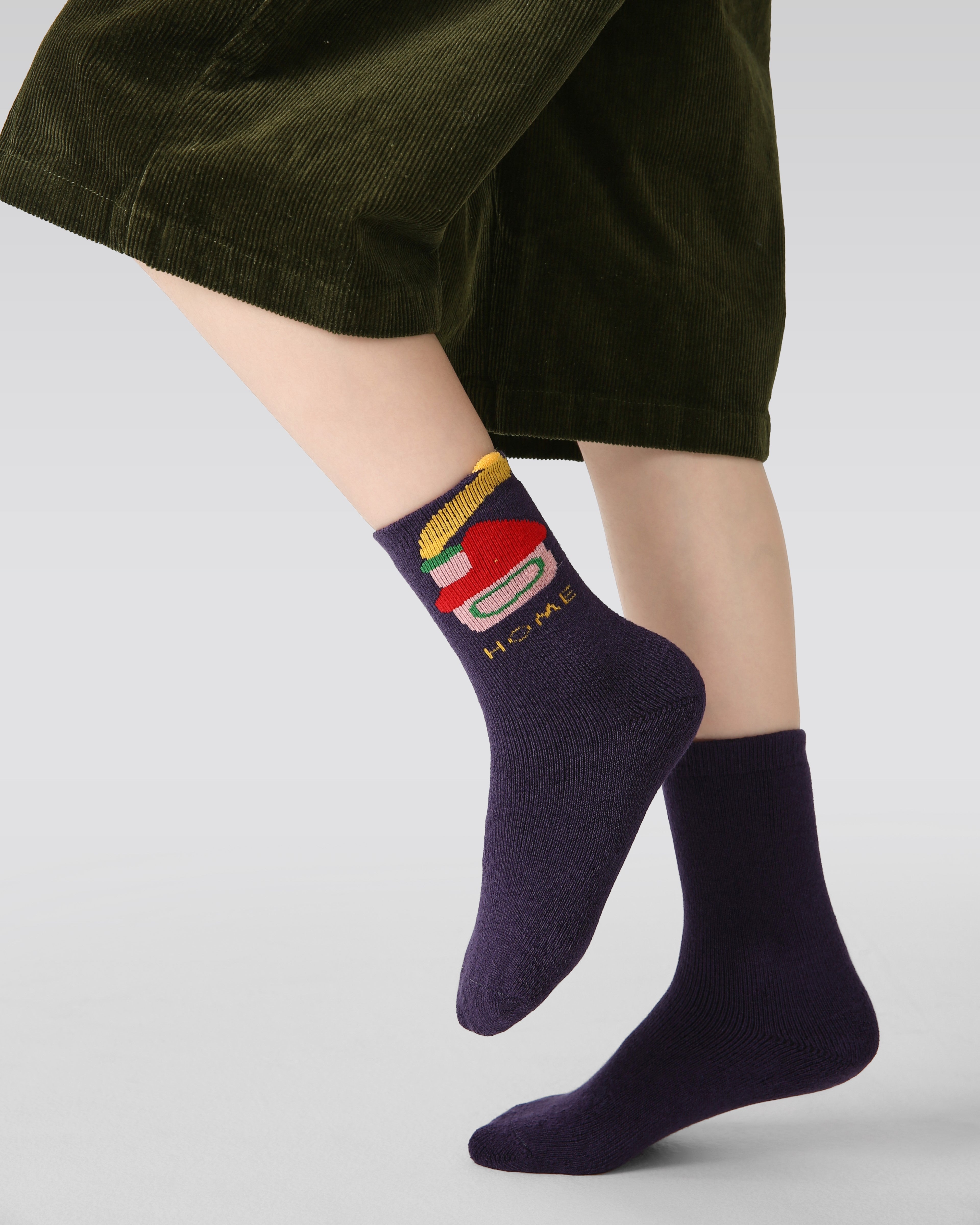 5-Pack Bear Vacation Terry Kids Socks Thick Warm Cotton Crew Socks