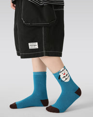 5-Pack Bear Vacation Terry Kids Socks Thick Warm Cotton Crew Socks