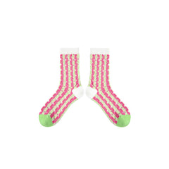 Sweetnana 5-Pack "Candy Party" Series Women's Crew Socks - Cute and Colorful Cotton Seamless Socks, Cozy and Fun for Everyday Wear, Soft and Comfortable