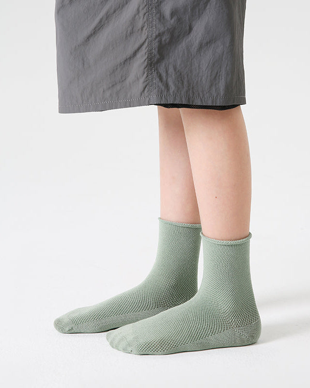 5-Pack Kids' Cotton Ankle Socks Essential Neutrals Mesh Casual