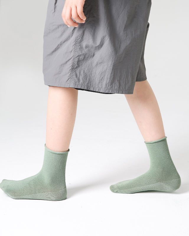 5-Pack Kids' Cotton Ankle Socks Essential Neutrals Mesh Casual