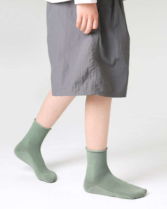 5-Pack Kids' Cotton Ankle Socks Essential Neutrals Mesh Casual