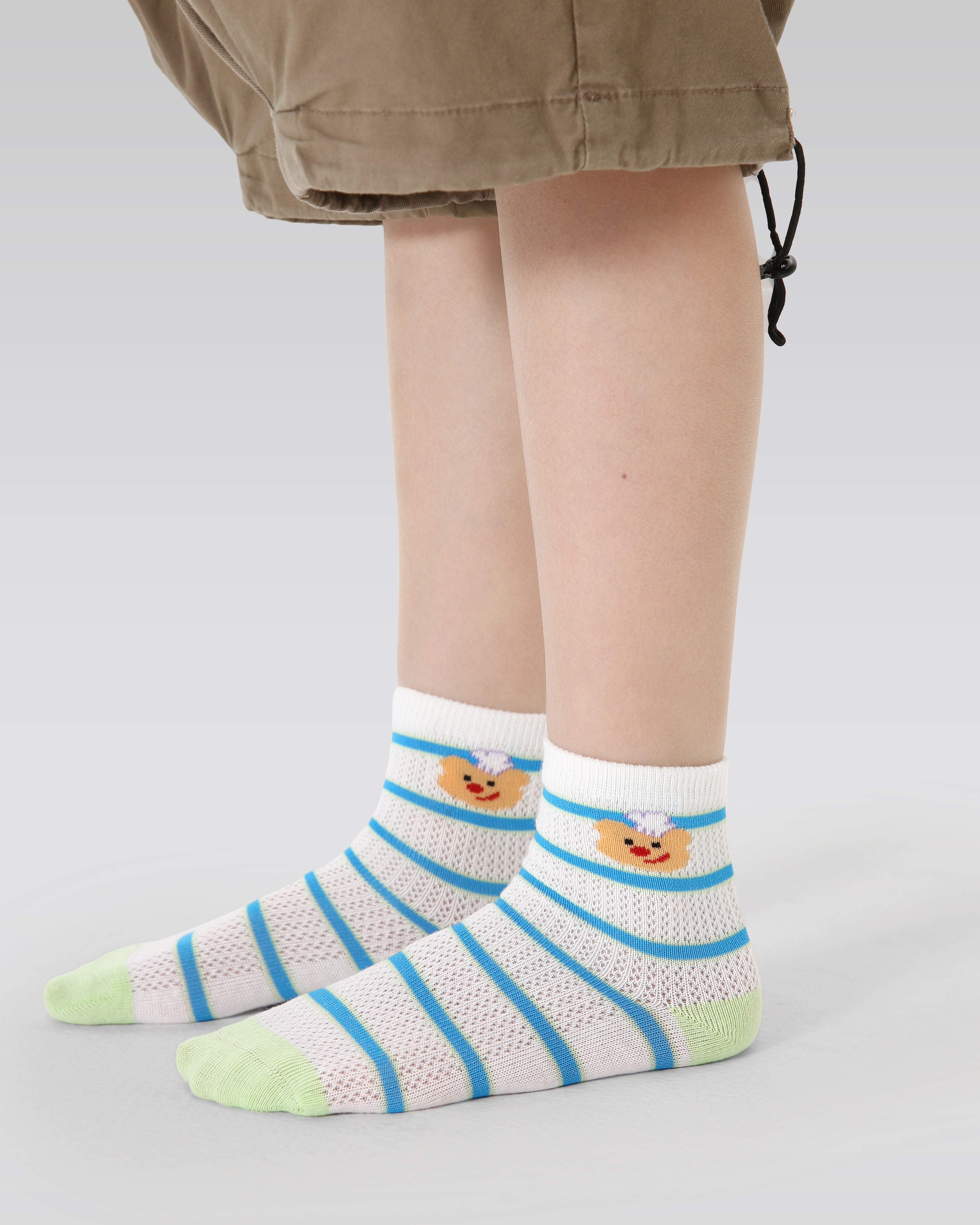 5-Pack Colorful Summer Series Kids Socks Thin Mesh Cotton Socks
