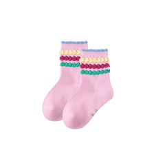 Sweetnana 5-Pack "Colorful Winter" Series Children's Cotton Socks: Warm Socks for Autumn/Winter, Kids Cozy Ankle Socks Colorful and Cute.