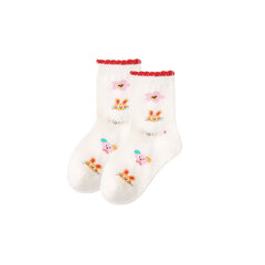 Sweetnana 5-Pack "Colorful Winter" Series Children's Cotton Socks: Warm Socks for Autumn/Winter, Kids Cozy Ankle Socks Colorful and Cute.