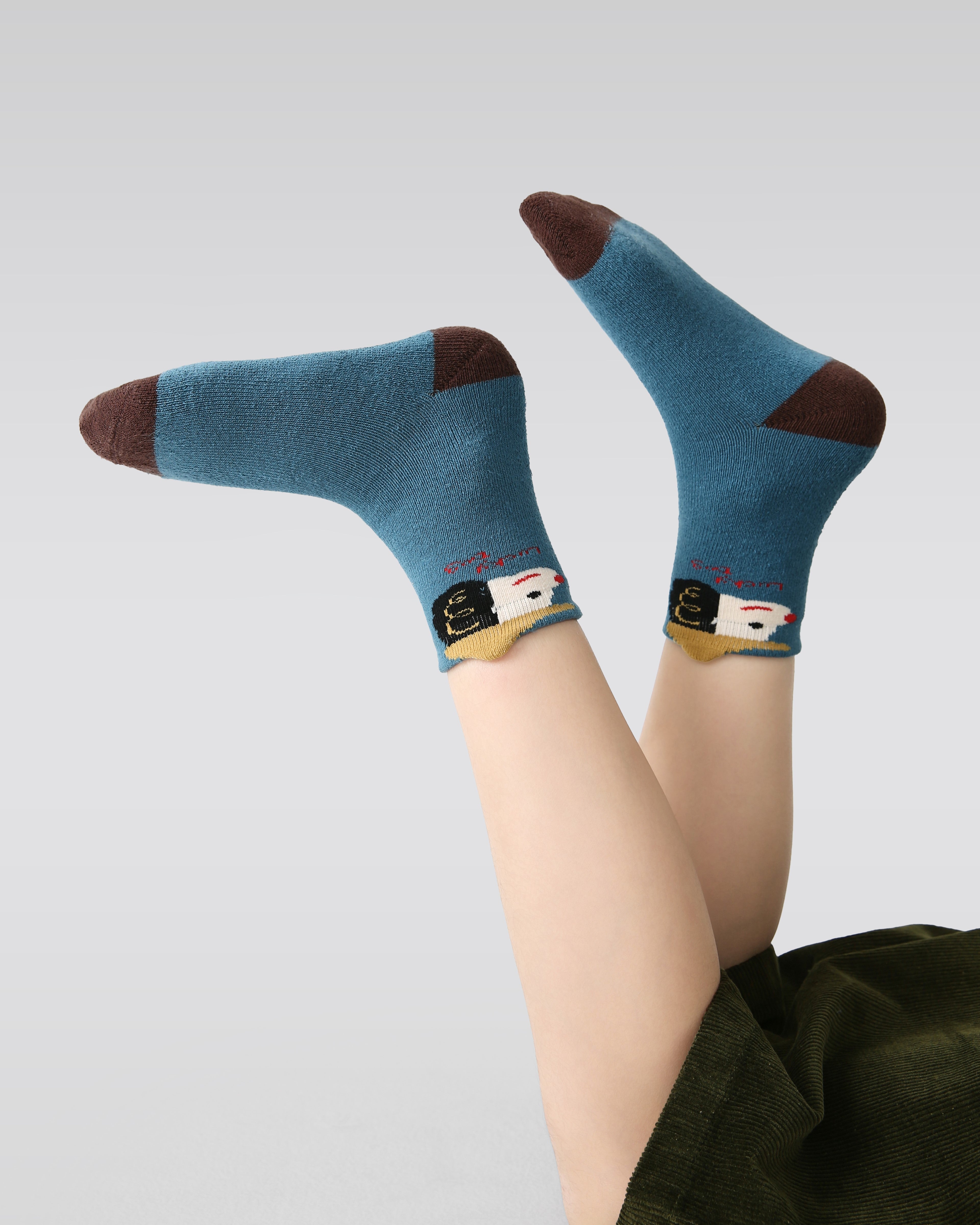 5組合凸面小狗毛圈中筒襪子兒童卡通棉質可愛