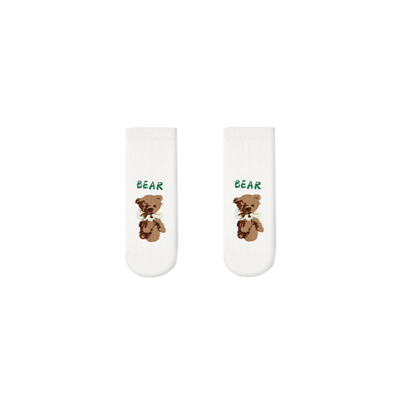 5-Pack Cute Party Series Womens Cotton Ankle Socks Cartoon Seamless Breathable
