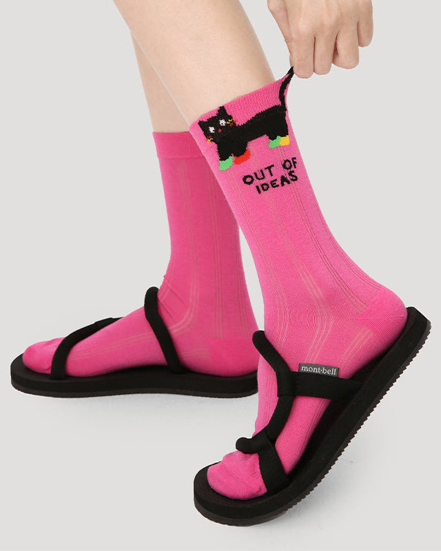 5-Pack Cute Summer Series Womens Cotton Crew Socks Cartoon Mesh Stripe