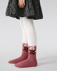 5パック エネルギッシュバニー テリー キッズ ソックス 厚手 暖かい コットン クルー ソックス