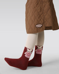 5パック エネルギッシュバニー テリー キッズ ソックス 厚手 暖かい コットン クルー ソックス