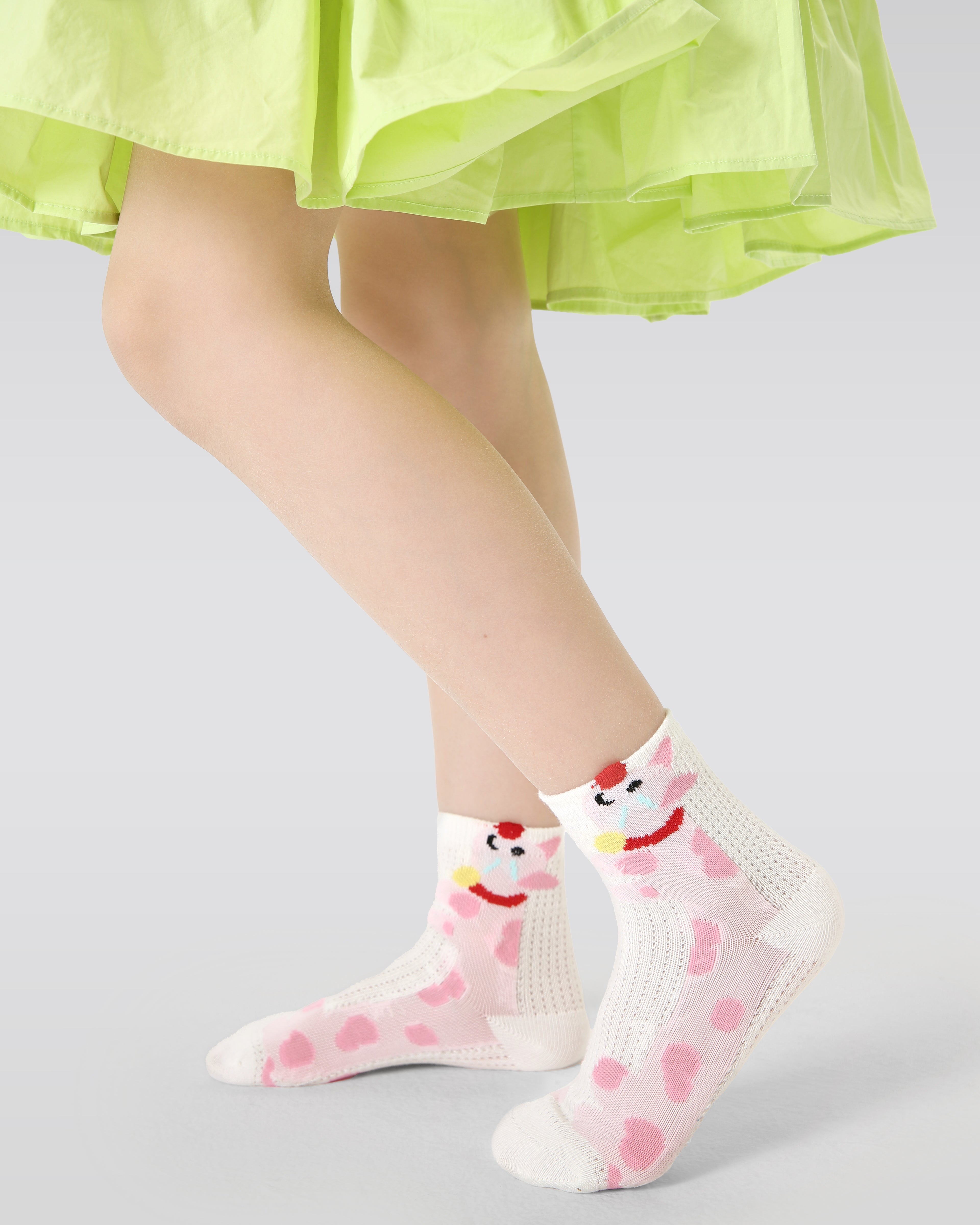 5-Pack Fleck Bunny Series Kids Cotton Socks Ankle Socks Thin Breathable Socks