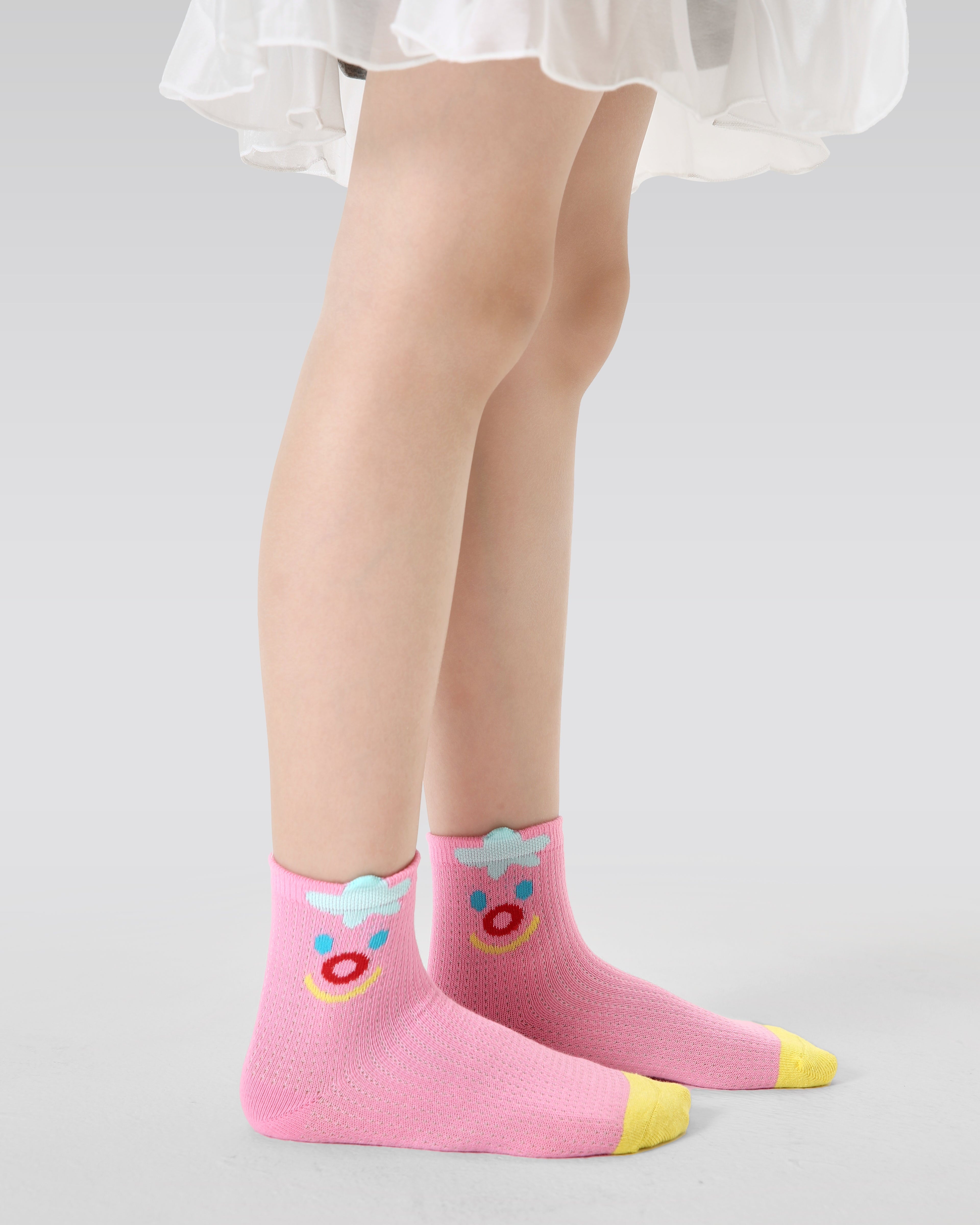 5-Pack Fleck Bunny Series Kids Cotton Socks Ankle Socks Thin Breathable Socks