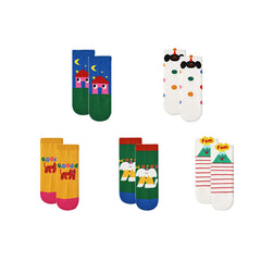 Sweetnana 5-Pack "Magic Paradise" Series Women's Ankle Socks - Cozy Seamless Cotton Socks with Cute and Colorful Designs, Perfect for Comfort and Style