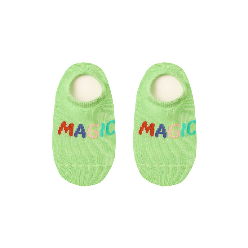 5-Pack Kids' Cotton No Show Socks Magic Puppy Anti Slip Cute Casual
