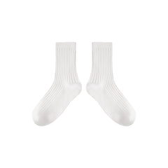 Sweetnana 5-Pack White Solid Color Socks Kids Socks, Casual Comfort Socks, Sweat-Absorbent Cotton Socks.