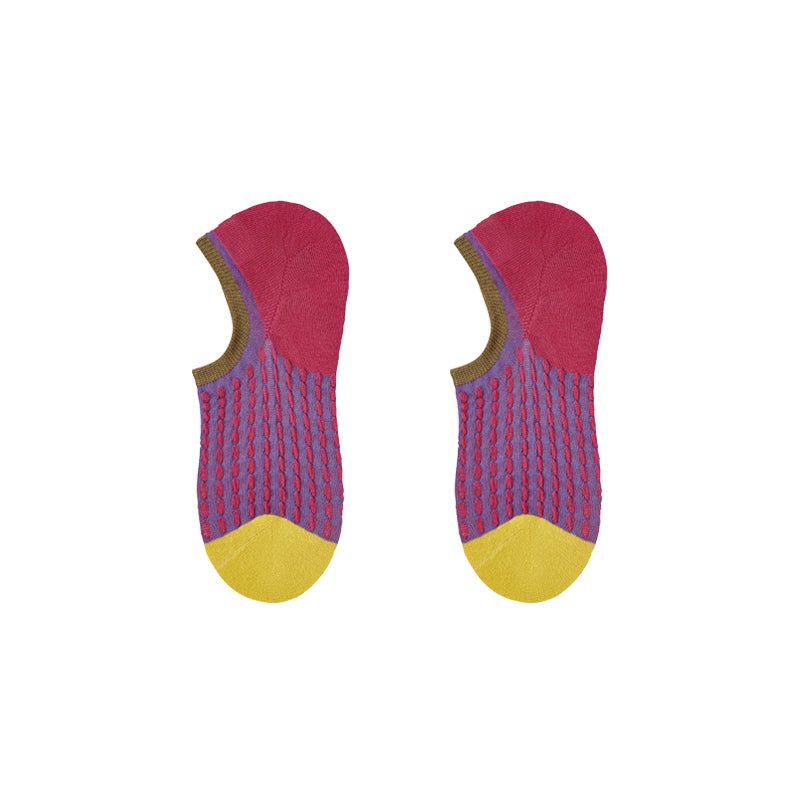 5-Pack Star Lobster Series Womens No Show Socks Cotton Seamless Non Slip