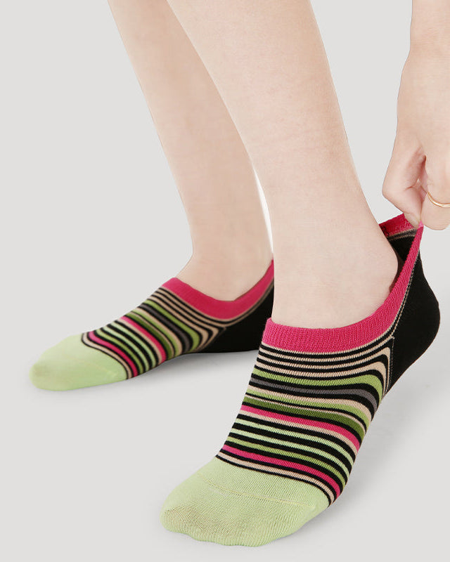 5-Pack Star Lobster Series Womens No Show Socks Cotton Seamless Non Slip