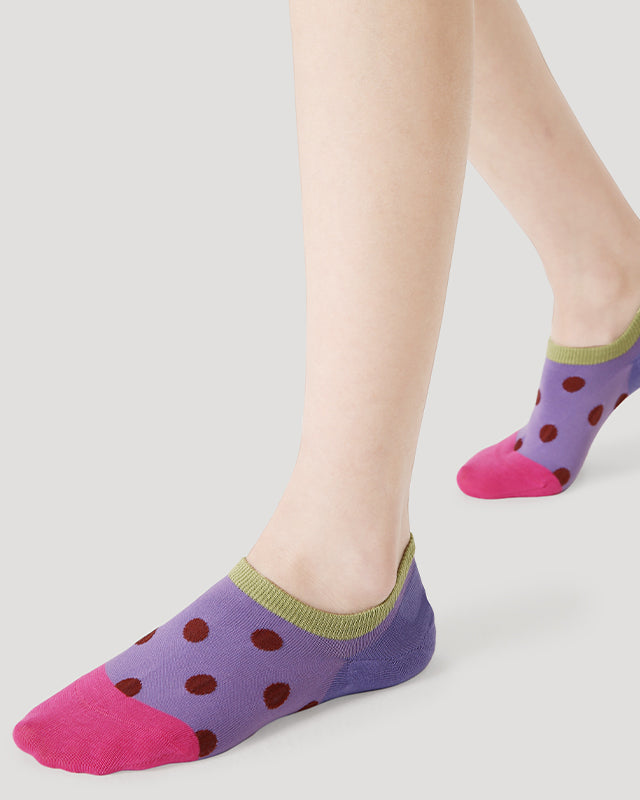 5-Pack Star Lobster Series Womens No Show Socks Cotton Seamless Non Slip