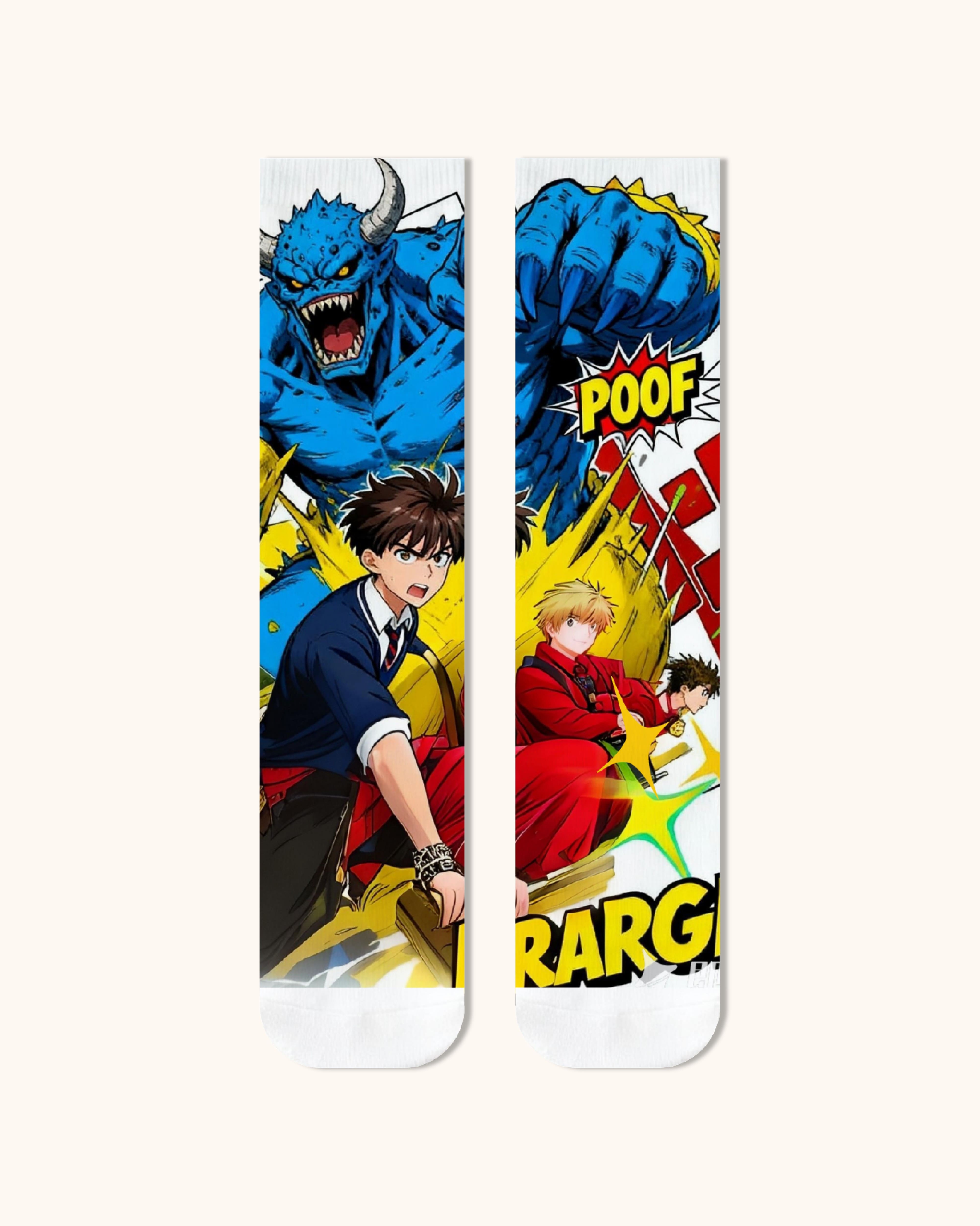 성인 맞춤 애니메 얼굴 크루 양말 개인화 만화 캐릭터 양말 애니메 팬을 위한 선물 화이트 토