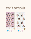 大人用カスタムポートレートフェイスクルーソックス パーソナライズ写真ソックス 友達へのギフト ホワイトトゥ