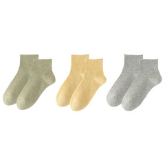 Sweetnana 3-Pack Women's Ankle Socks Mesh Breathable Casual Socks Athletic Socks Muticolor Cotton Socks