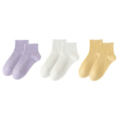 Sweetnana 3-Pack Women's Ankle Socks Mesh Breathable Casual Socks Athletic Socks Muticolor Cotton Socks