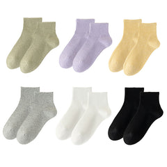 Sweetnana Ankle Socks for Women Mesh Breathable Casual Socks Cozy Seamless Socks Muticolor Cotton Athletic Socks