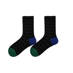 Sweetnana Fashion Literary Socks: Dots Design Mid-calf Socks, Warm, Comfort, Trendy Socks.