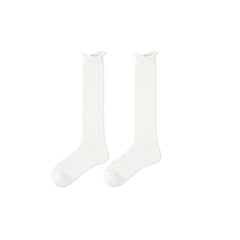 Sweetnana Ballet Women's Cotton Seamless Socks, Calf Mesh Socks with Hollow Pattern Design, Thin and Comfort.