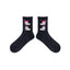 3-Pack Women Cotton Crew Socks Black&White Cute Casual - SWEET NANA