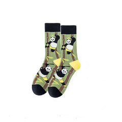 Sweetnana Cartoon Fashion Socks, Men Women Unisex, Colorful Crazy Animal Patterned Cotton Crew Seamless Socks.