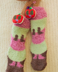 Gift Box Set Women Crew Socks Caterpillar Series Funny Fuzzy Thick