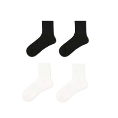 Sweetnana Casual Women & Men Ankle Seamless Socks, Black and White, Breathable, Soft , Comfort, Cotton Socks for Adults.