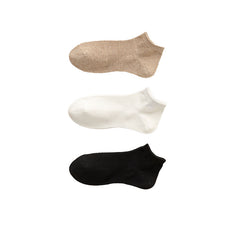 Sweetnana 3-Pack Men's Solid Low Cut Socks Breathable Mesh Socks Thin Casual Athletic Socks