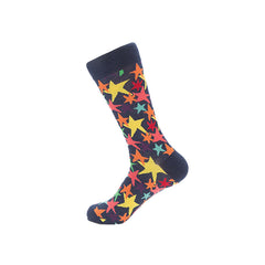 Sweetnana Colorful Patterned Dress Socks for Women and Men, Fun and Crazy Casual Crew Socks, Cotton Seamless Socks.