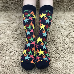 Sweetnana Colorful Patterned Dress Socks for Women and Men, Fun and Crazy Casual Crew Socks, Cotton Seamless Socks.