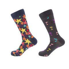 Sweetnana Colorful Patterned Dress Socks for Women and Men, Fun and Crazy Casual Crew Socks, Cotton Seamless Socks.