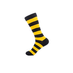 Sweetnana Cotton Crew Socks for Women and Men, Striped Casual Socks Fashion Socks, Cozy Seamless Socks.