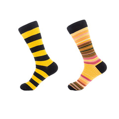 Sweetnana Cotton Crew Socks for Women and Men, Striped Casual Socks Fashion Socks, Cozy Seamless Socks.