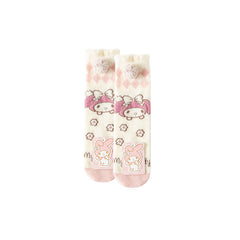 3-Pack Sanrio Series Cozy Crew Socks by Sweetnana - Soft Winter Warm Socks for Women, Sanrio Cartoon Pattern Cute Socks.