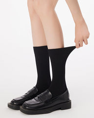 Sweetnana Cozy Wool Socks for Women, Solid Color Crew Socks, High Quality Seamless Socks, Multi Color Dress Socks.