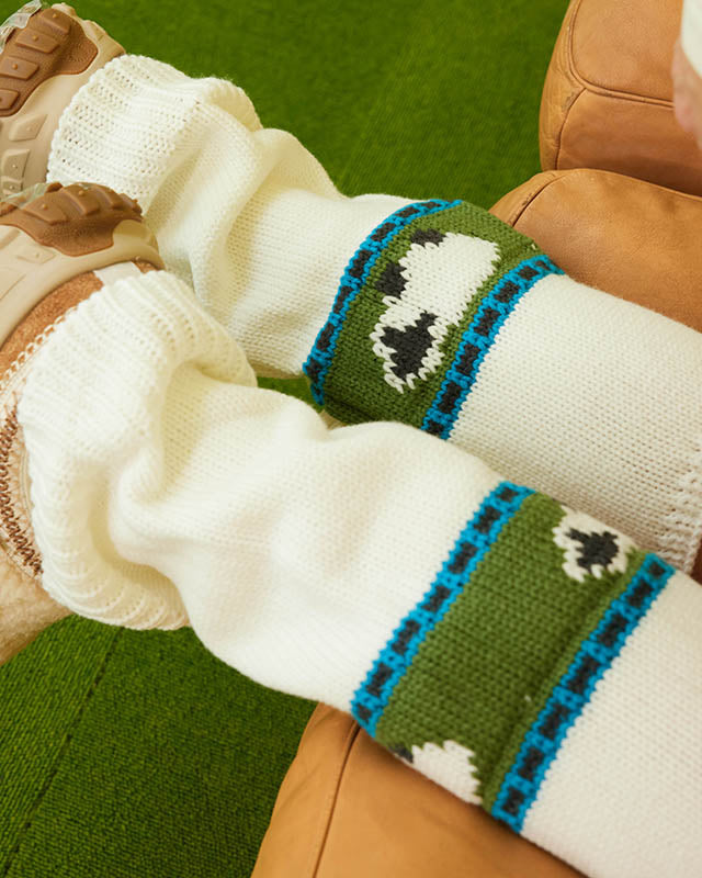 Sweetnana FWレトロサーマルソックカバー女性用、冬の快適さに最適、ウール編みの居心地の良いブーティーソックス、暖かくかわいいスタックソックス。