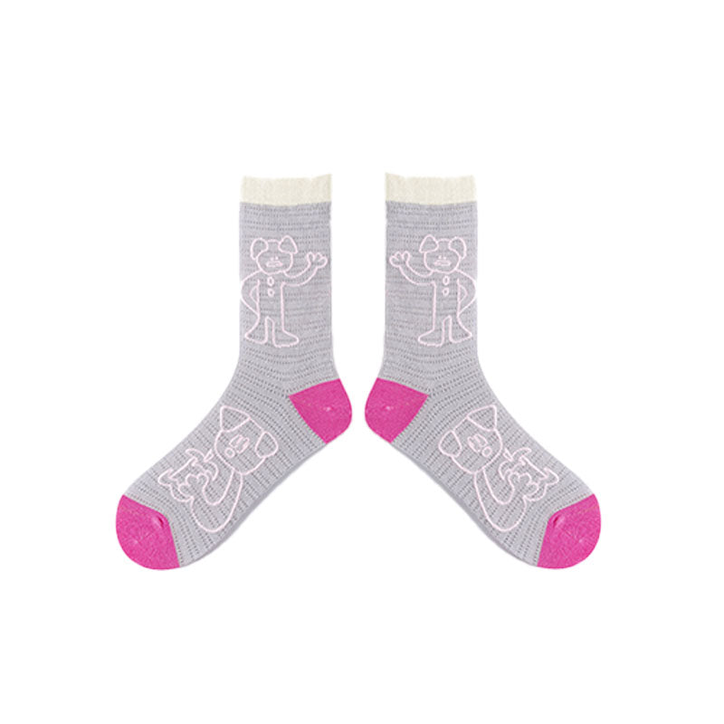 3-Pack Casual Versatile Cotton Crew Socks for Women Comfortable Cute Colorful