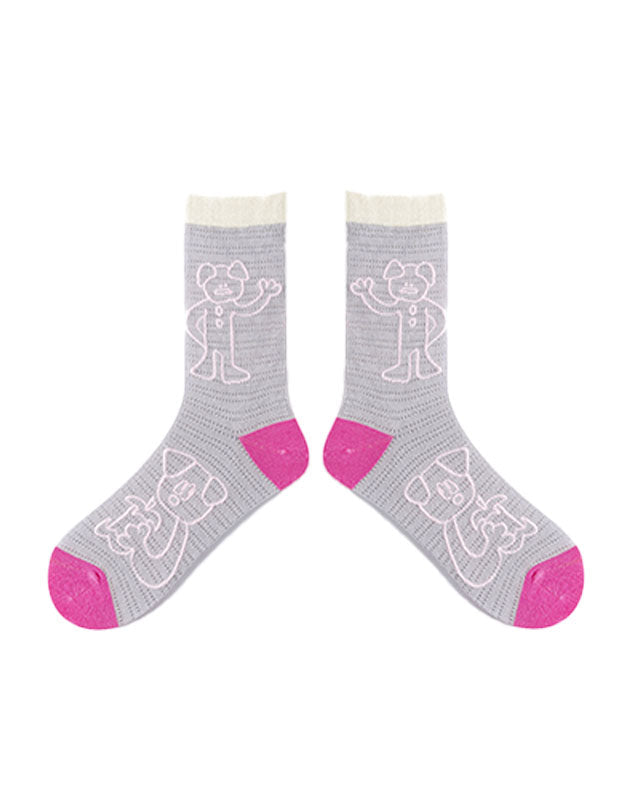 3-Pack Casual Versatile Cotton Crew Socks for Women Comfortable Cute Colorful - SWEET NANA