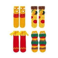 Sweetnana Fun Burger Series Cozy Tube Socks - Funny Fuzzy Socks for Women, Soft Winter Warm Socks, Thickened Crew Socks for Lounge Wear.